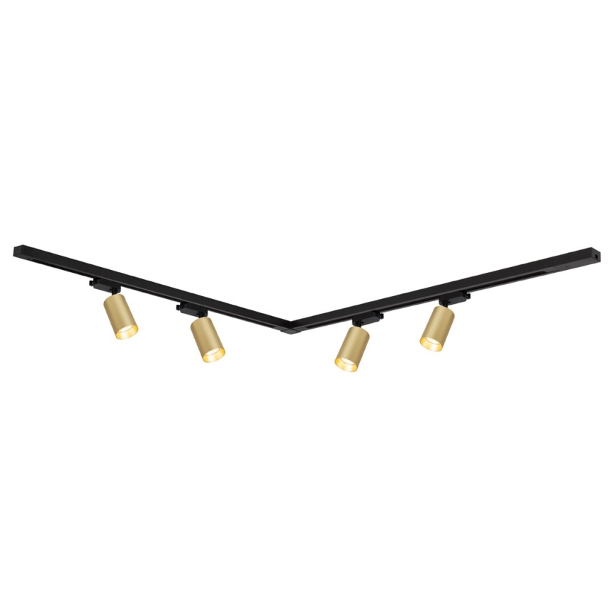 Faretto per sistema a binario PIPE 4xGU10/10W/230V oro/nero