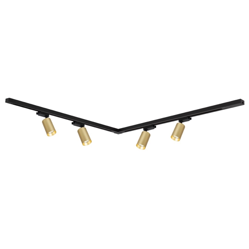 Faretto per sistema a binario PIPE 4xGU10/10W/230V oro/nero