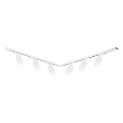 Faretto per sistema a binario PIPE 6xGU10/10W/230V, bianco