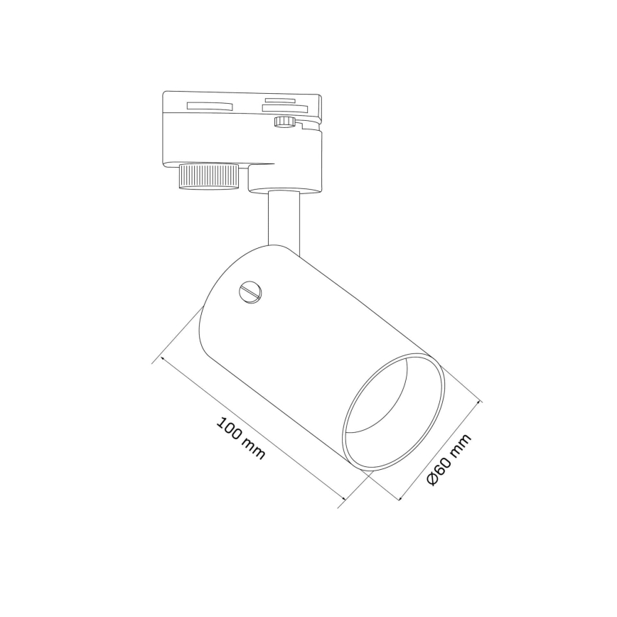 Faretto per sistema a binario SMOKY 1xGU10/10W/230V nero