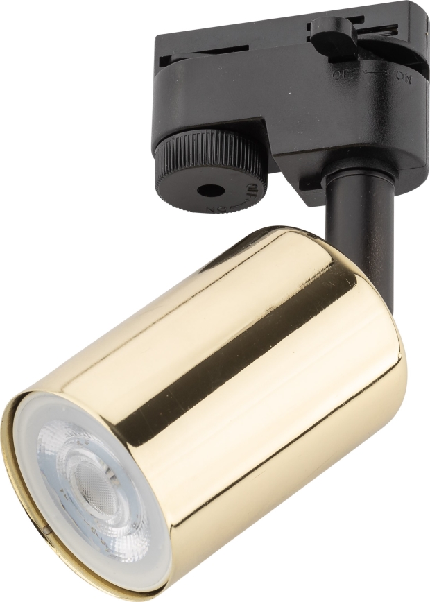 Faretto per sistema a binario TOP 1xGU10/10W/230V oro/nero