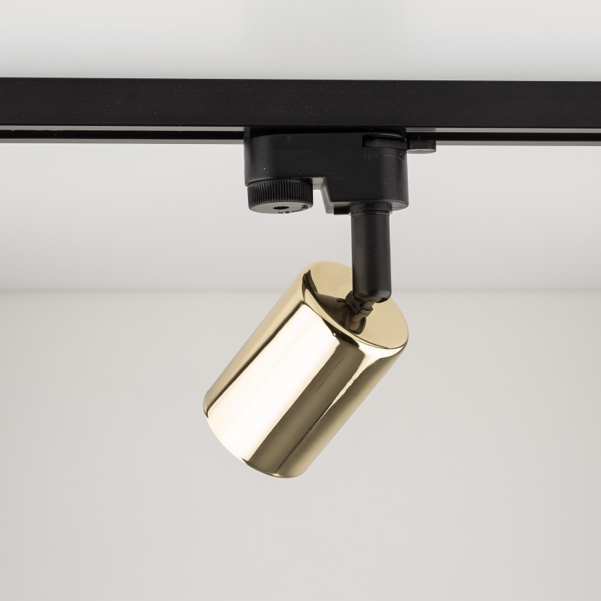 Faretto per sistema a binario TOP 1xGU10/10W/230V oro/nero
