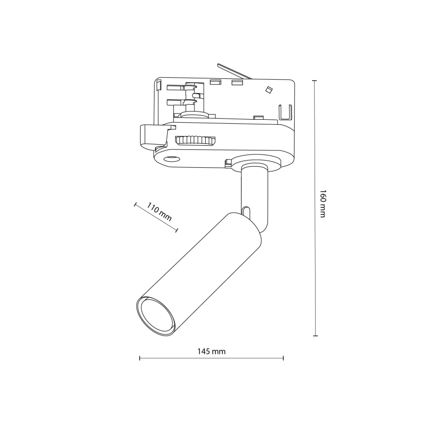 Faretto per sistema a binario trifase LAGOS 1xG9/8W/230V nero