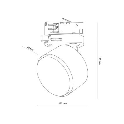 Faretto per sistema a binario trifase TRACER 1xGX53/11W/230V bianco