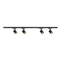 Faretto per sistema a binario VOLF 4xGU10/10W/230V nero