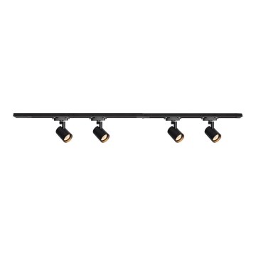 Faretto per sistema a binario VOLF 4xGU10/10W/230V nero