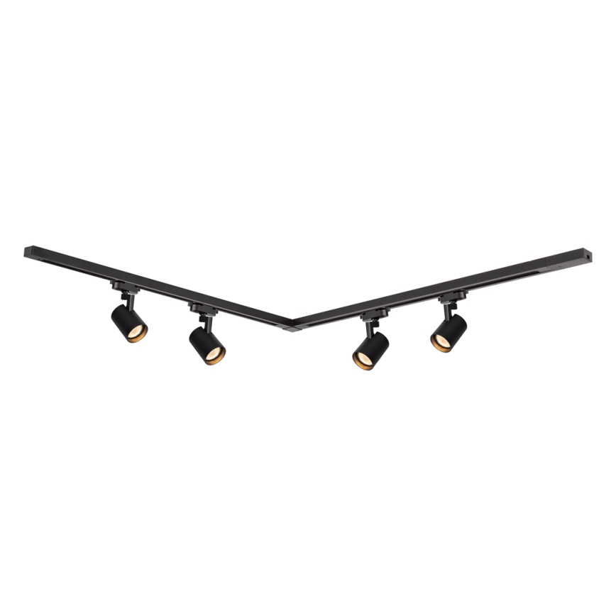 Faretto per sistema a binario VOLF 4xGU10/10W/230V nero