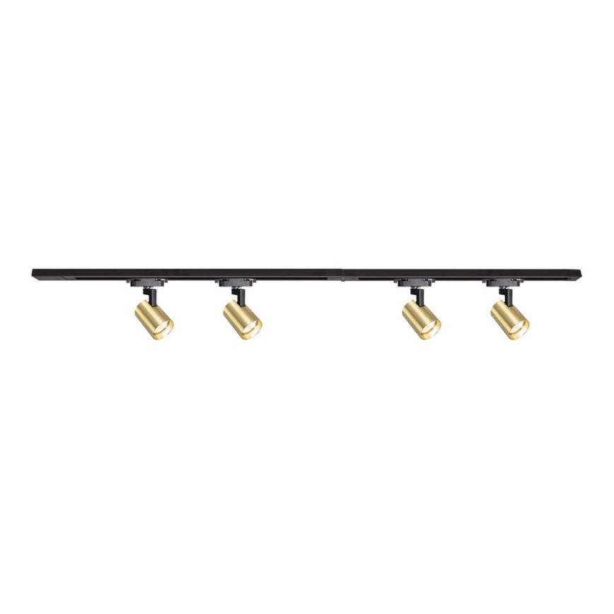 Faretto per sistema a binario VOLF 4xGU10/10W/230V oro/nero