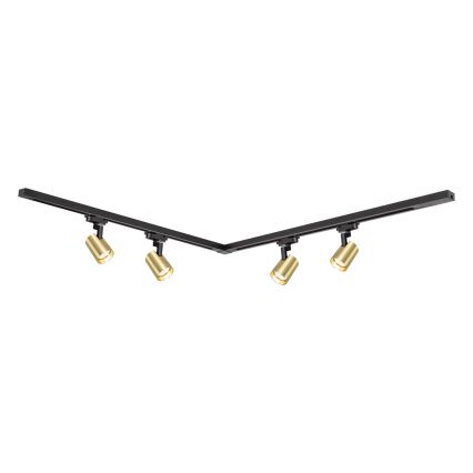 Faretto per sistema a binario VOLF 4xGU10/10W/230V oro/nero