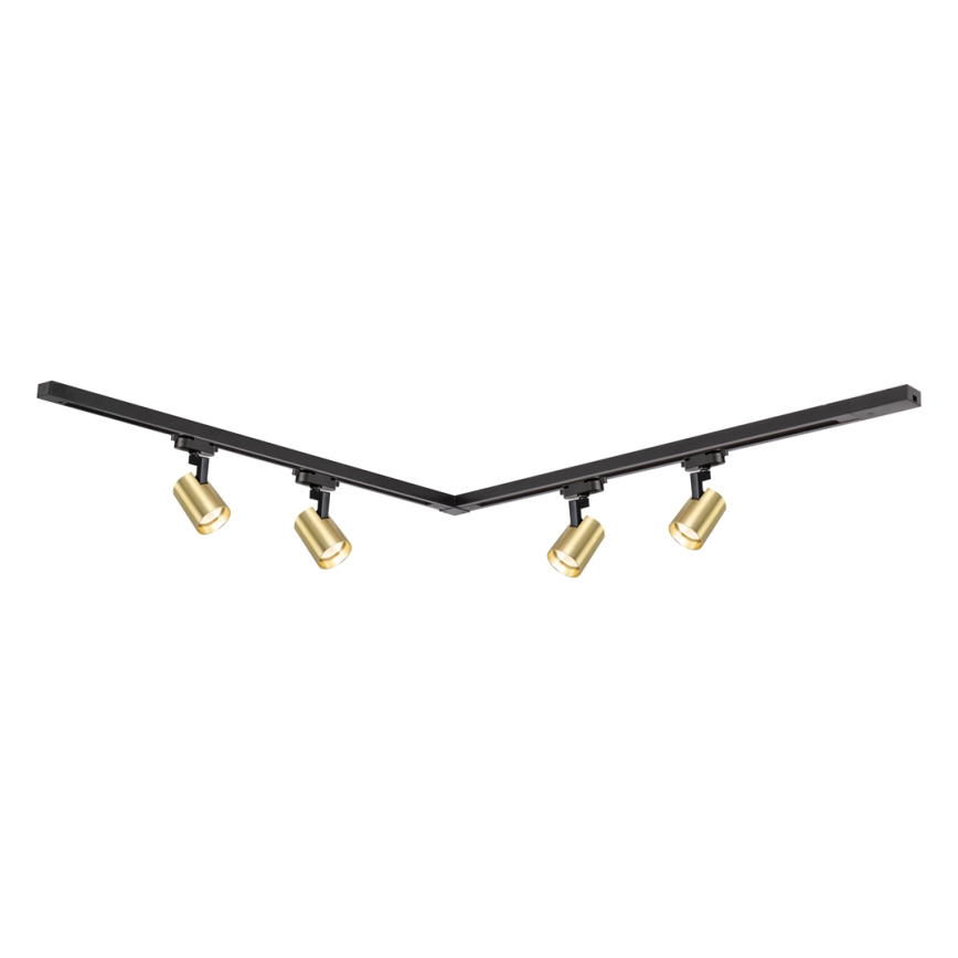 Faretto per sistema a binario VOLF 4xGU10/10W/230V oro/nero