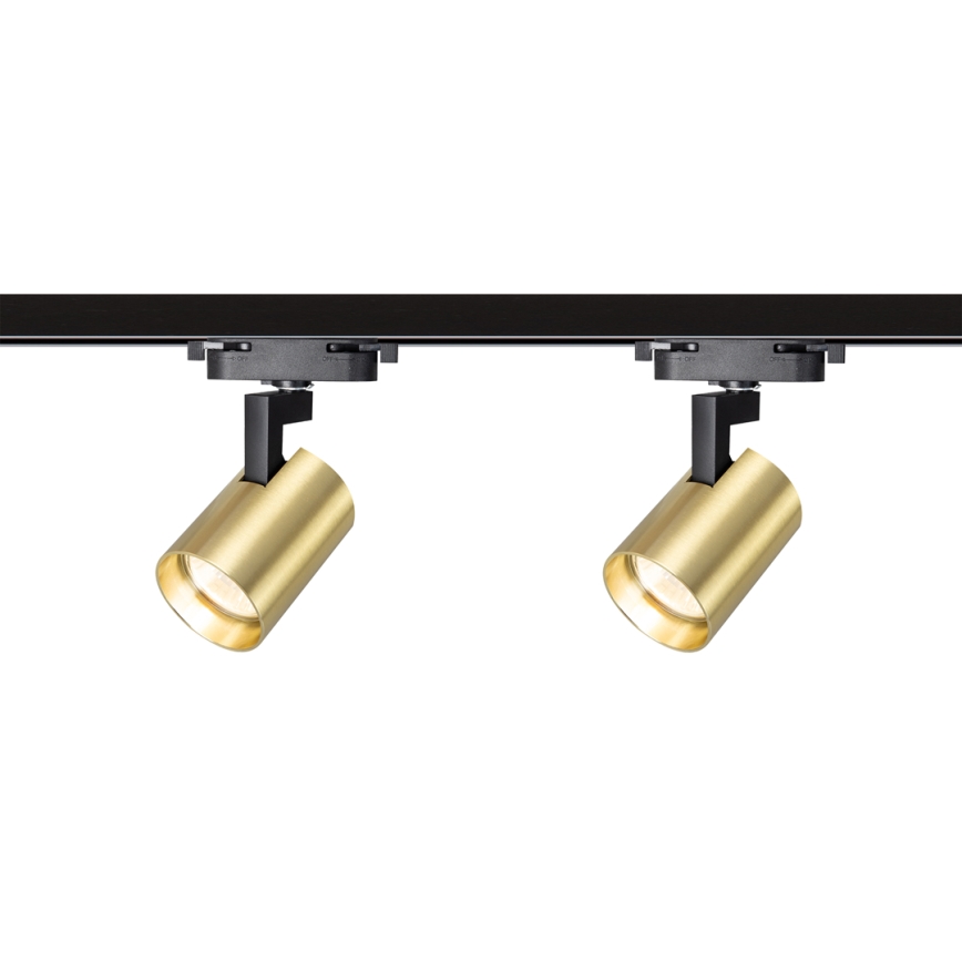 Faretto per sistema a binario VOLF 4xGU10/10W/230V oro/nero