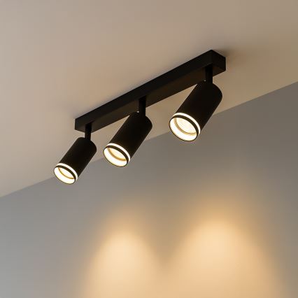 Faretto PIPE 3xGU10/10W/230V nero