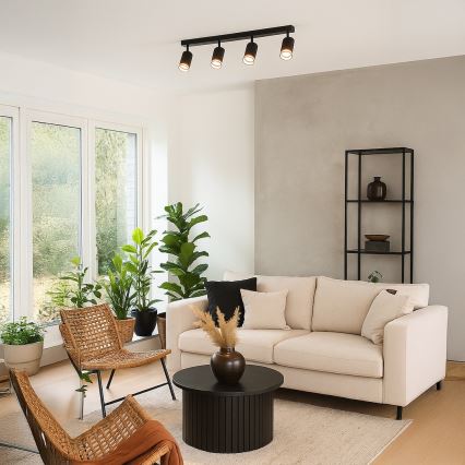 Faretto PIPE 4xGU10/10W/230V nero