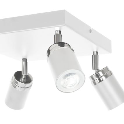 Faretto RENO 4xGU10/8W/230V bianco/cromo lucido
