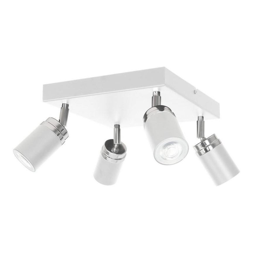 Faretto RENO 4xGU10/8W/230V bianco/cromo lucido