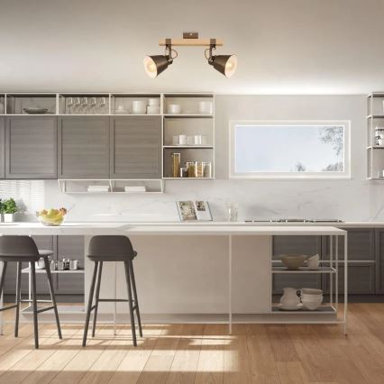 Faretto RETRO 2xE27/40W/230V marrone