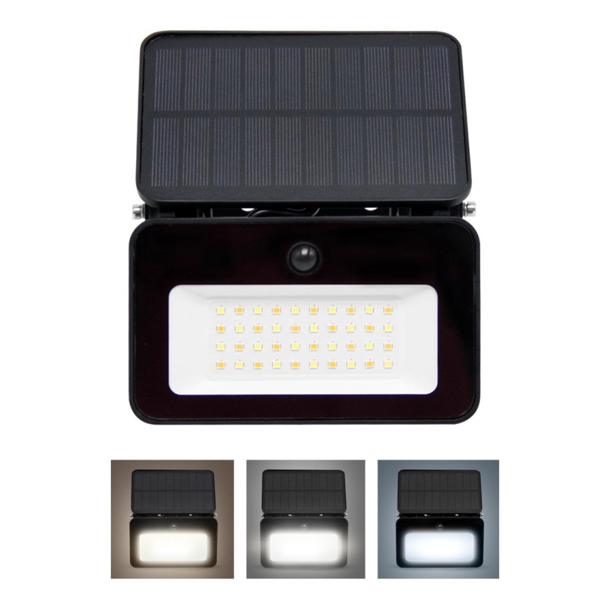 Faretto solare dimmerabile a LED con sensore di movimento e crepuscolare LED/6W/3,7V 2200 mAh 3000/4000/6500K IP65