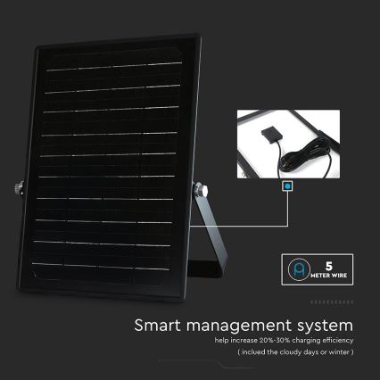 Faretto solare dimmerabile a LED con sensore LED/10W/3,7V 4000/6000K IP65 3600 mAh + telecomando