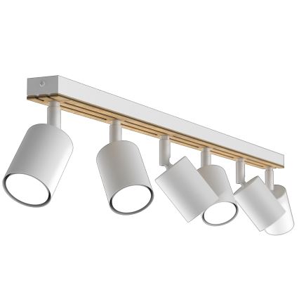 Faretto TERRA 6xGU10/8W/230V bianco/quercia