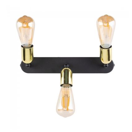 Faretto TOP 3xE27/15W/230V nero/oro