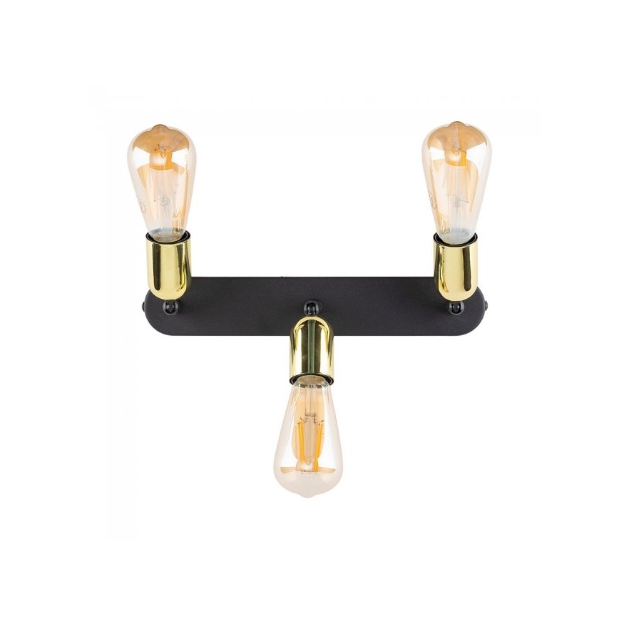 Faretto TOP 3xE27/15W/230V nero/oro