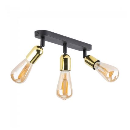 Faretto TOP 3xE27/15W/230V nero/oro
