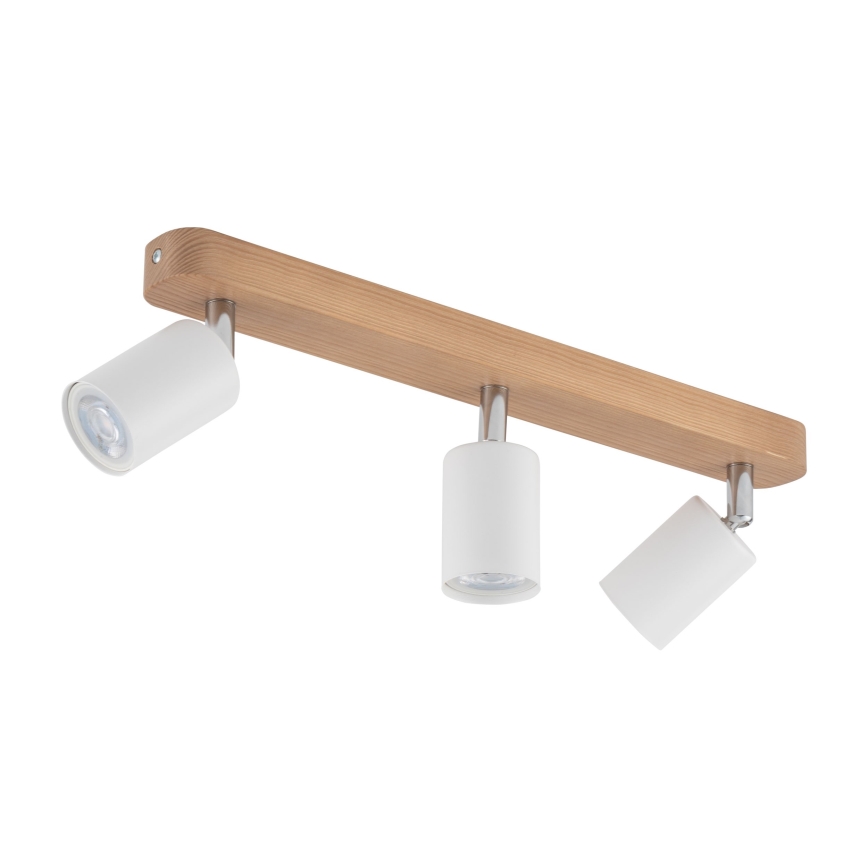 Faretto TOP WOOD 3xGU10/10W/230V bianco/legno
