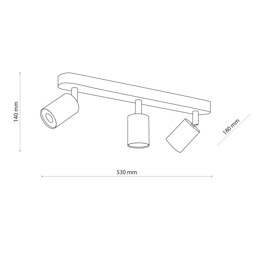 Faretto TOP WOOD 3xGU10/10W/230V bianco/legno
