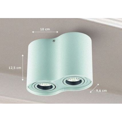 Faretto TUBA 1xGU10/50W/230V bianco