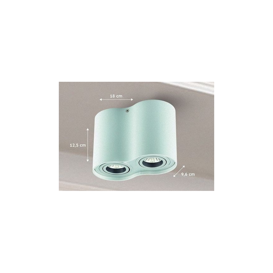 Faretto TUBA 1xGU10/50W/230V bianco