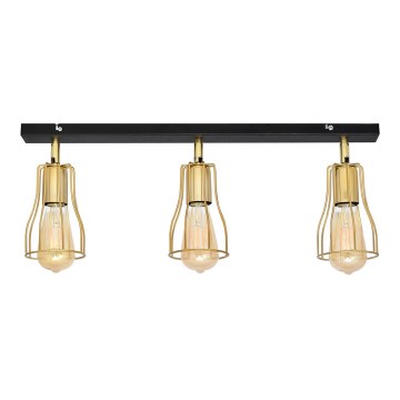 Faretto TUBE 3xE27/15W/230V oro/nero