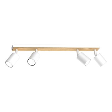 Faretto TULON 4xGU10/8W/230V bianco/quercia