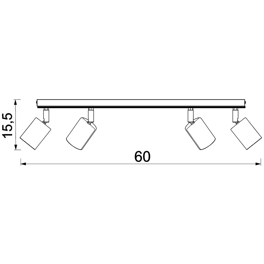Faretto TULON 4xGU10/8W/230V bianco/quercia