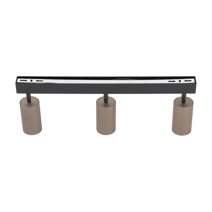 Faretto TUNE 3xGU10/10W/230V nero/marrone