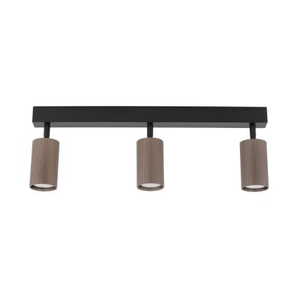 Faretto TUNE 3xGU10/10W/230V nero/marrone