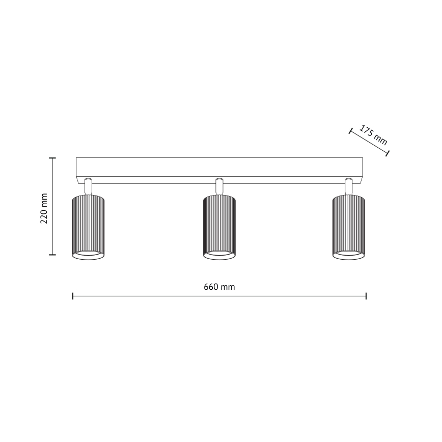 Faretto TUNE 3xGU10/10W/230V nero/marrone