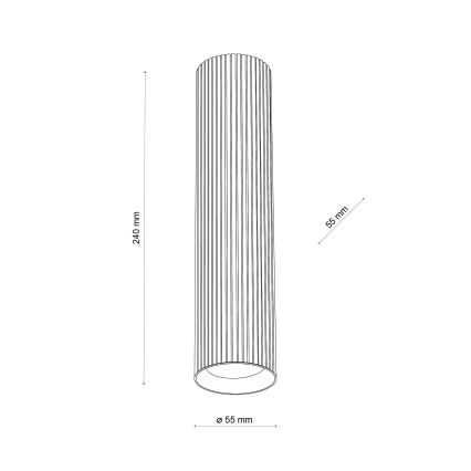 Faretto TUNE L 1xGU10/10W/230V 24 cm nero