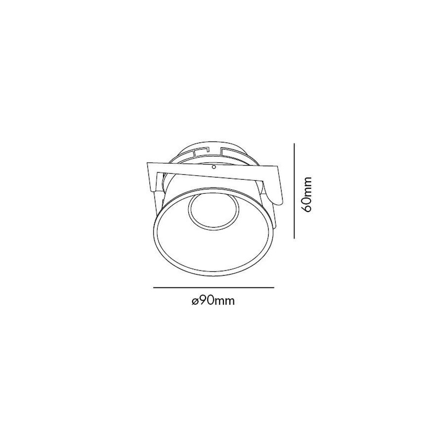 FARO 02200503 - Luminaire encastrable salle de bain FRESH 1xGU10/50W/230V IP44