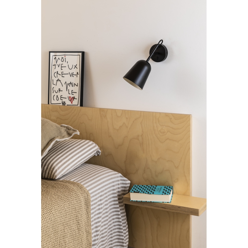 FARO 28257 - Applique STUDIO 1xE14/8W/230V nero