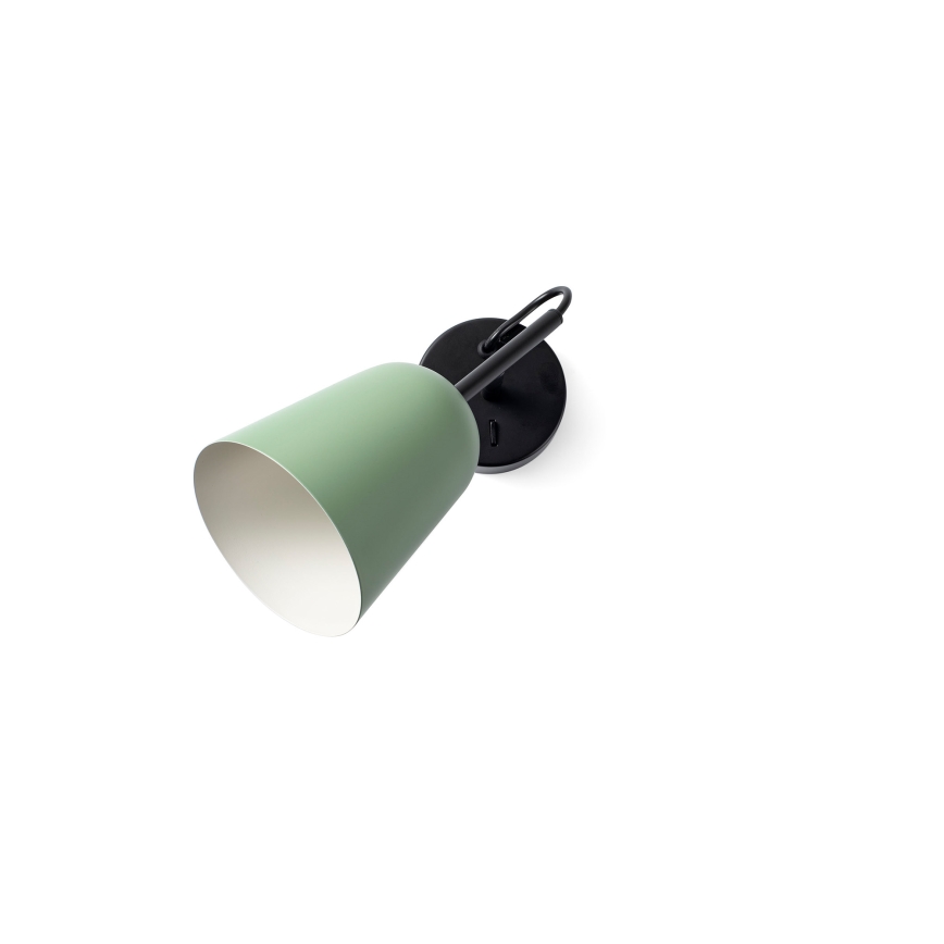 FARO 28259 - Applique STUDIO 1xE14/8W/230V verde/nero