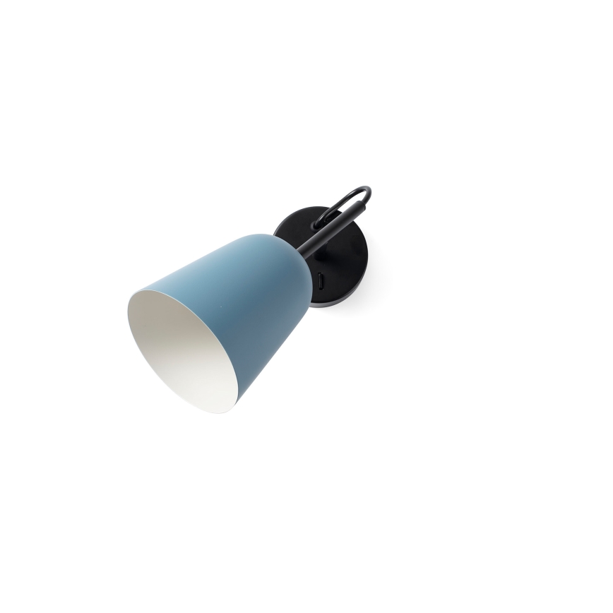 FARO 28274 - Applique STUDIO 1xE14/8W/230V blu/nero