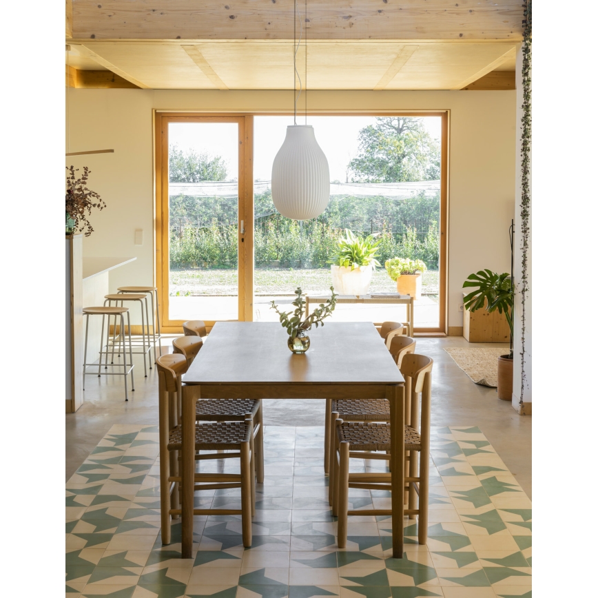 FARO 28300 - Lampadario a sospensione con filo ISABELLE 1xE27/15W/230V diametro 31 cm bianco