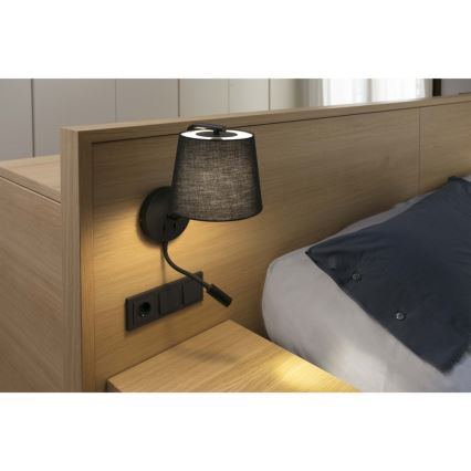 FARO 29330 - Applique murale LED BERNI 1xE27/20W/230V + LED/3W