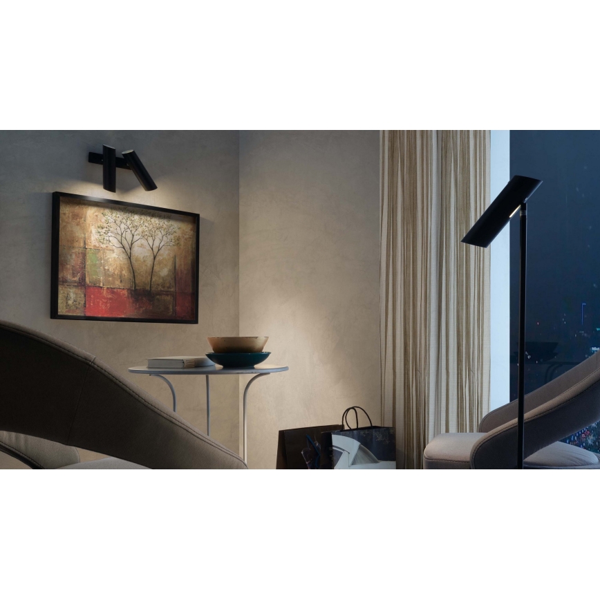 FARO 29876 - Applique murale LINK 2xGU10/11W/230V noire