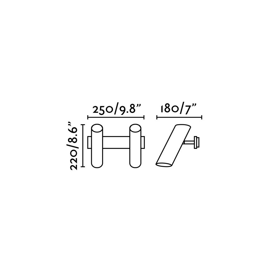 FARO 29876 - Applique murale LINK 2xGU10/11W/230V noire