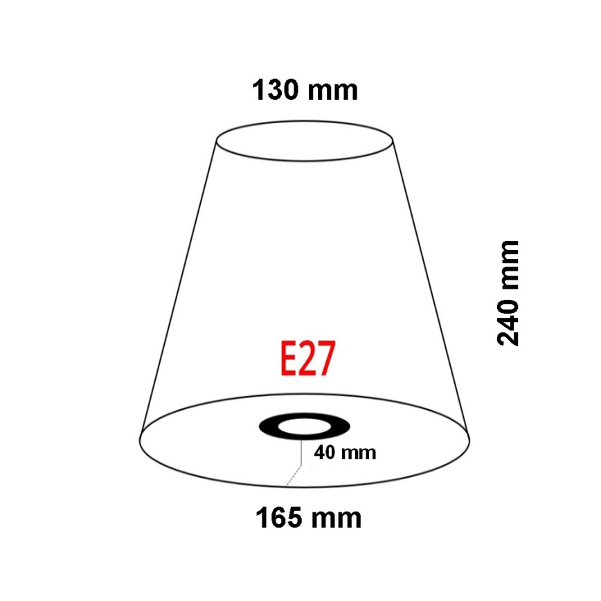 FARO 2P0311 - Paralume per lampada da parete REM E27 diam. 165 mm beige