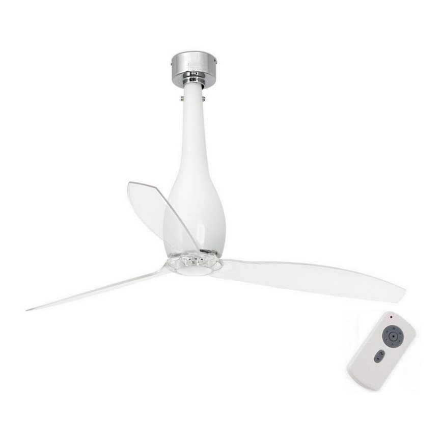 FARO 32000 - Deckenventilator ETERFAN weiß/klar d 128 cm +Fernbedienung