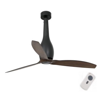 FARO 32004 - Deckenventilator ETERFAN schwarz/braun Ø 128 cm mit Fernbedienung