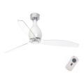 FARO 32020 - Deckenventilator MINI ETERFAN weiß/klar d 128 cm+Fernbedienung