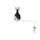 FARO 32026 - Ventilatore da soffitto MINI ETERFAN nero/limpido + telecomando